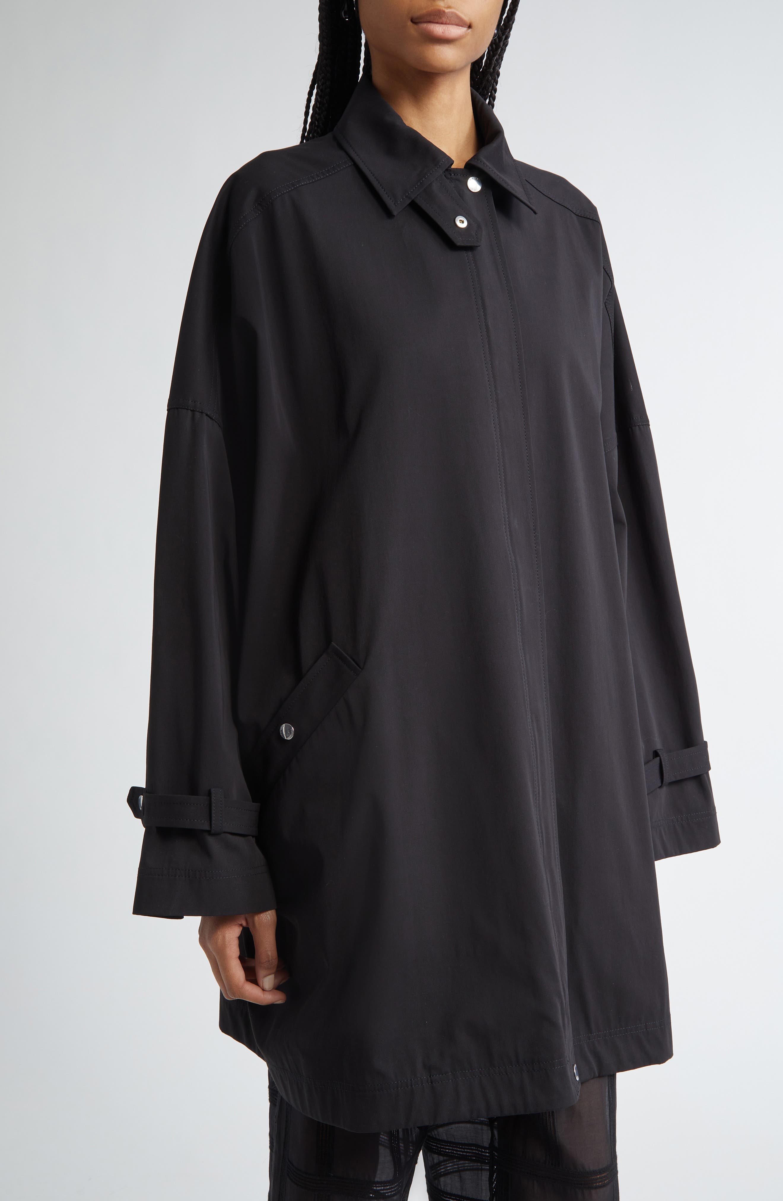 TOTEME Oversize Trench Jacket in Black at Nordstrom - 5