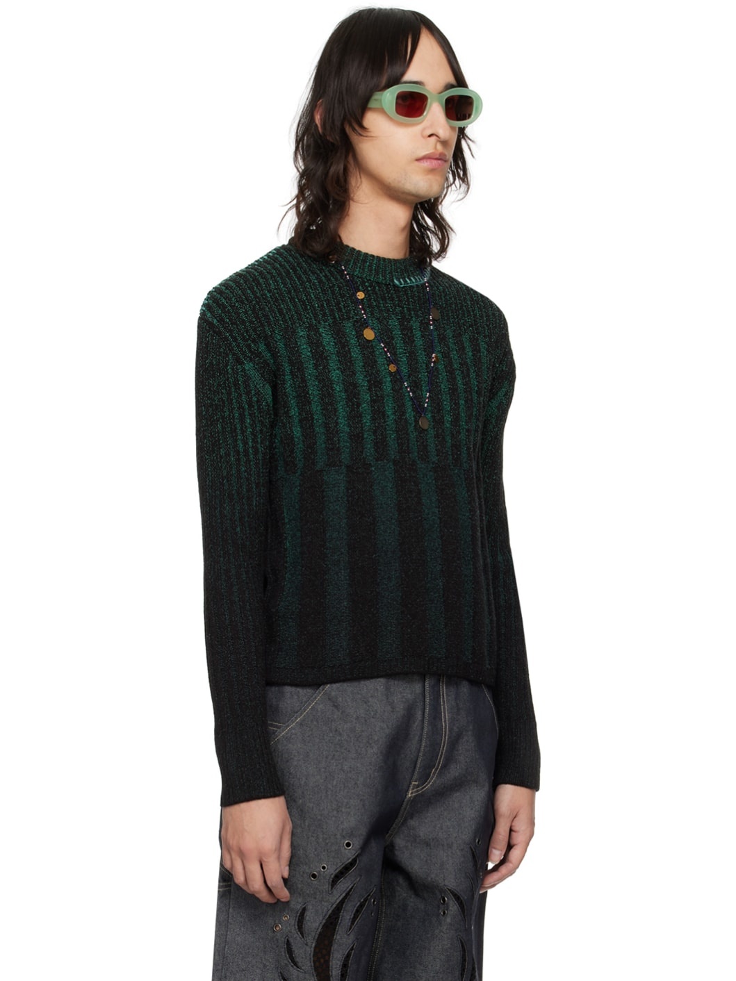 Black & Green Woosoo Sweater - 2