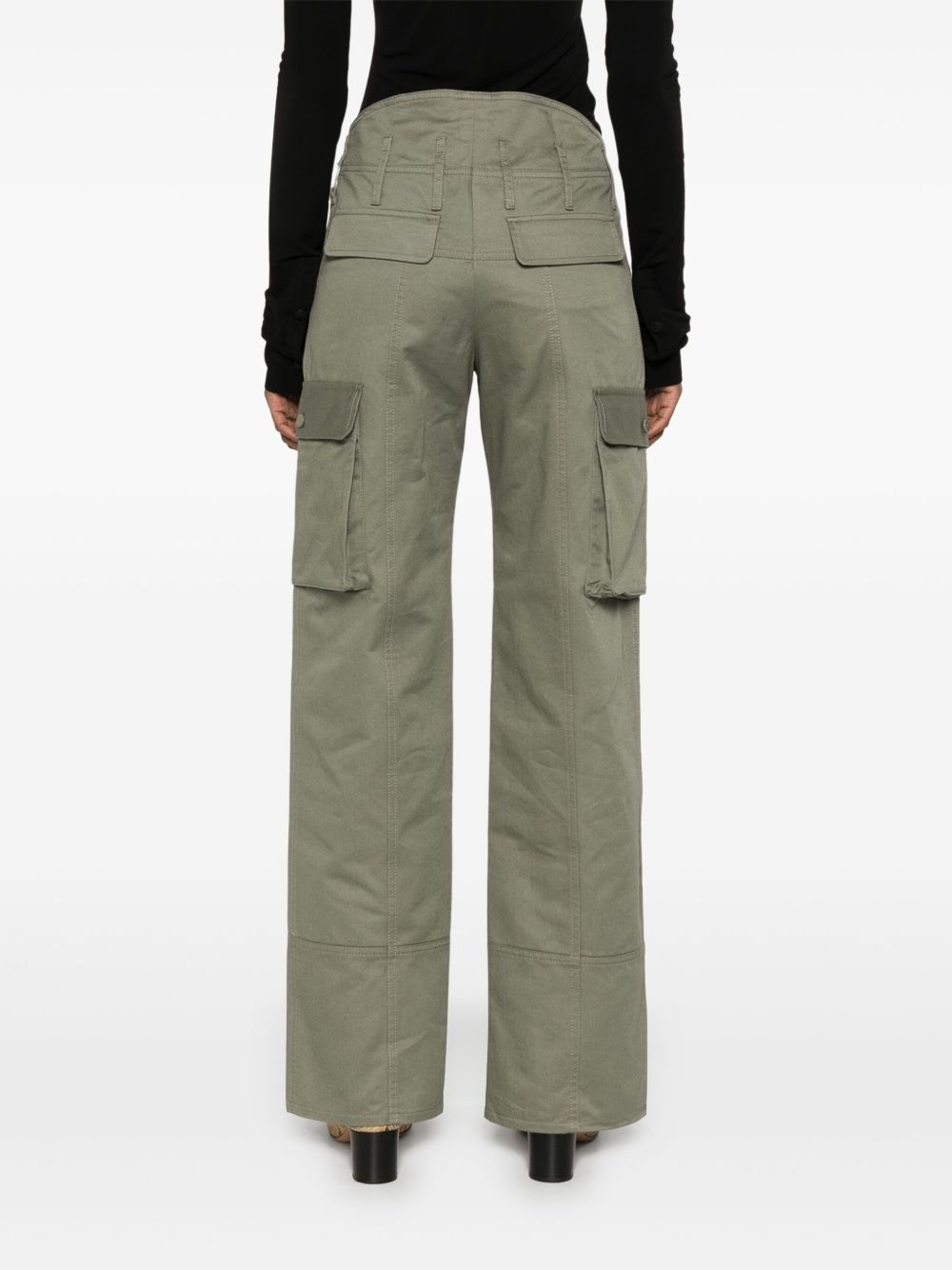 straight-leg cargo trousers - 4