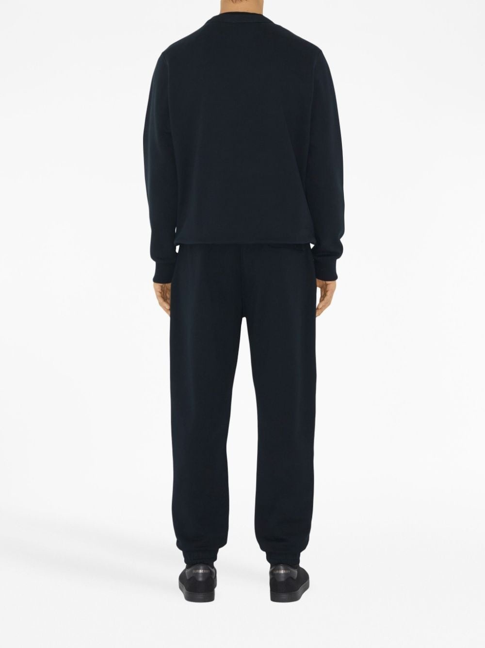 EKD-embroidered cotton track pants - 4