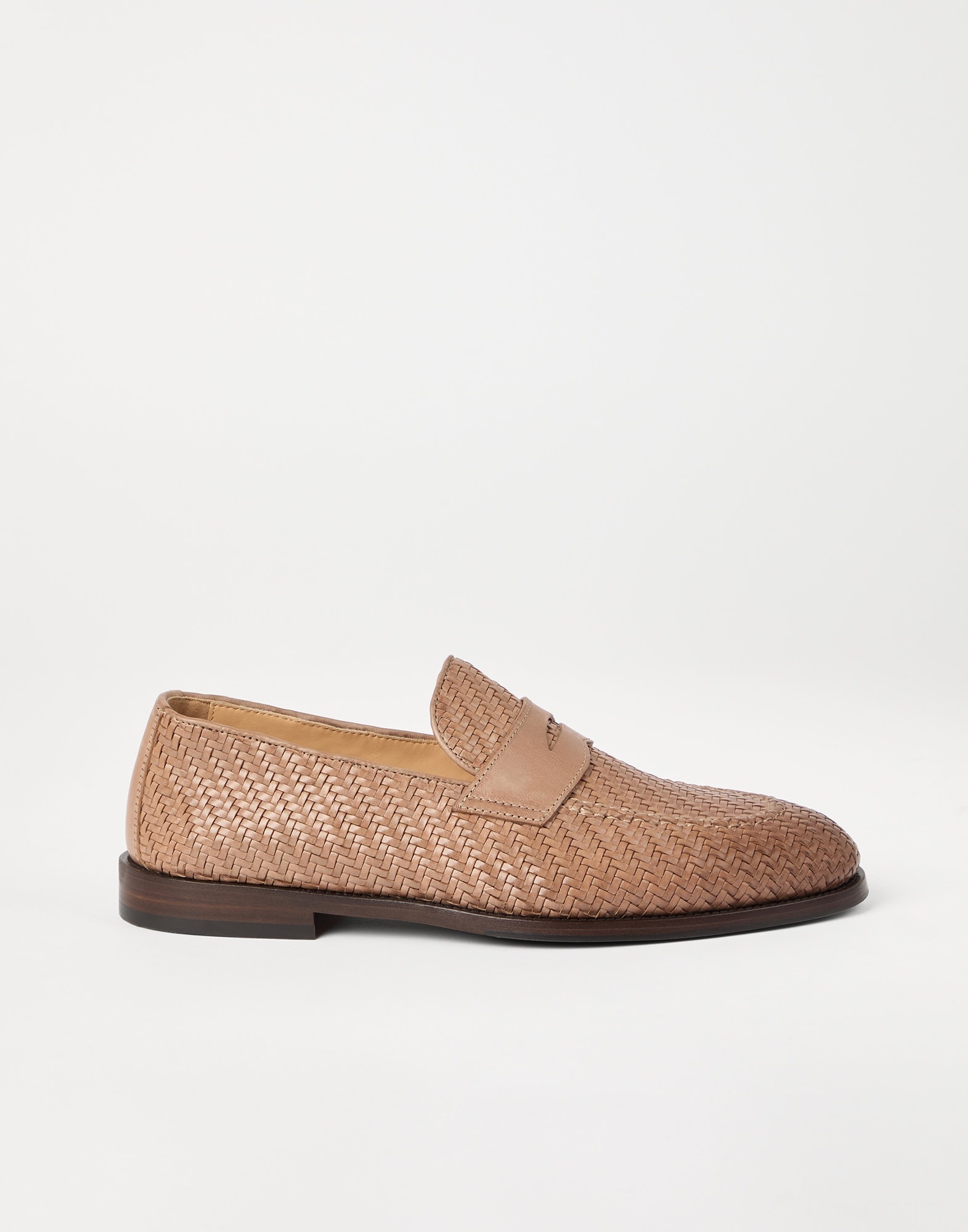 Braided calfskin penny loafers - 5