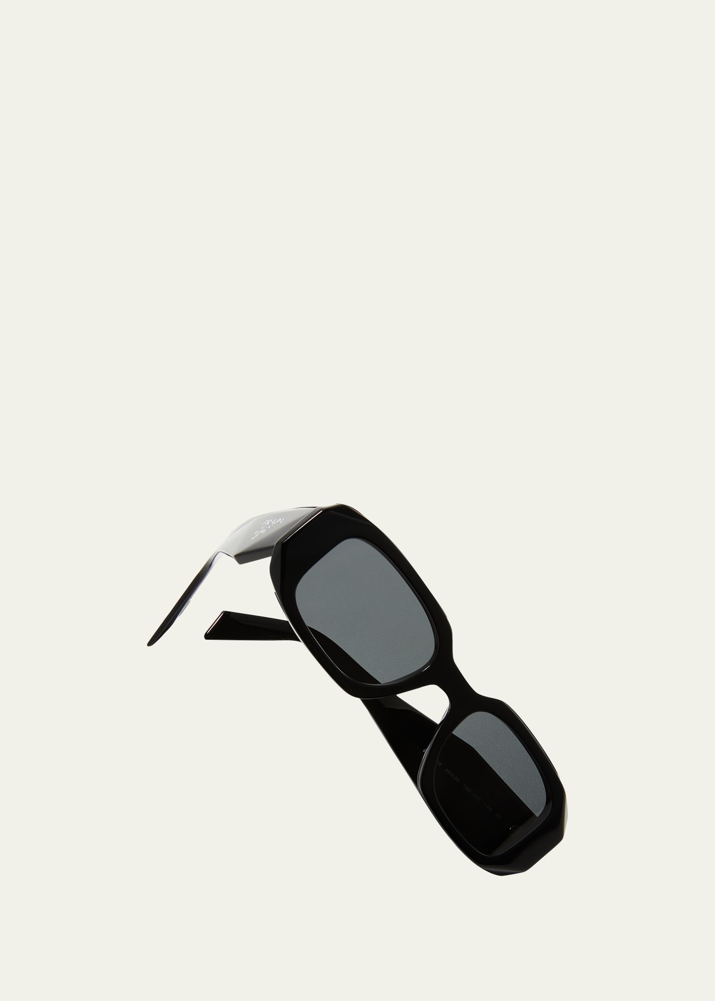 Men's Rectangle Acetate Logo Sunglasses - 4