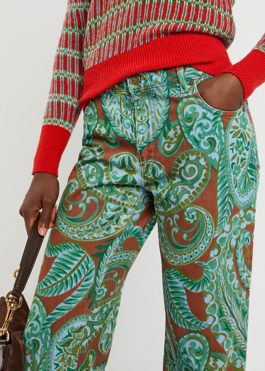 Etro Printed Flared-leg Jeans - 5