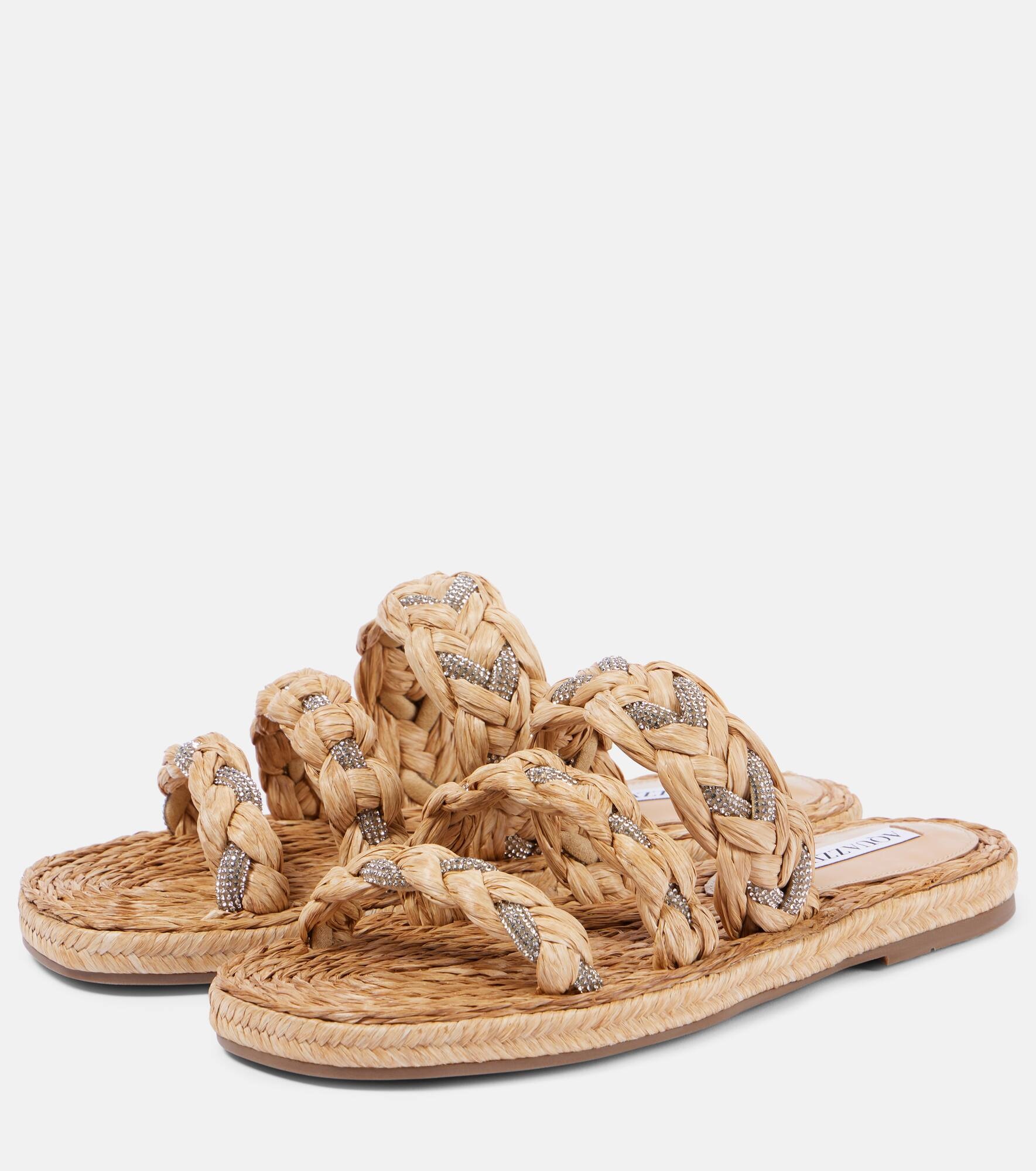 Costiera embellished raffia sandals - 5