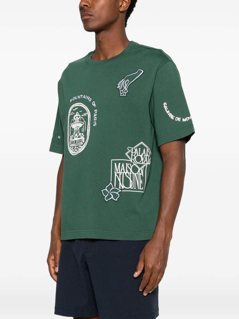 Art Nouveau stamp-print T-shirt 3