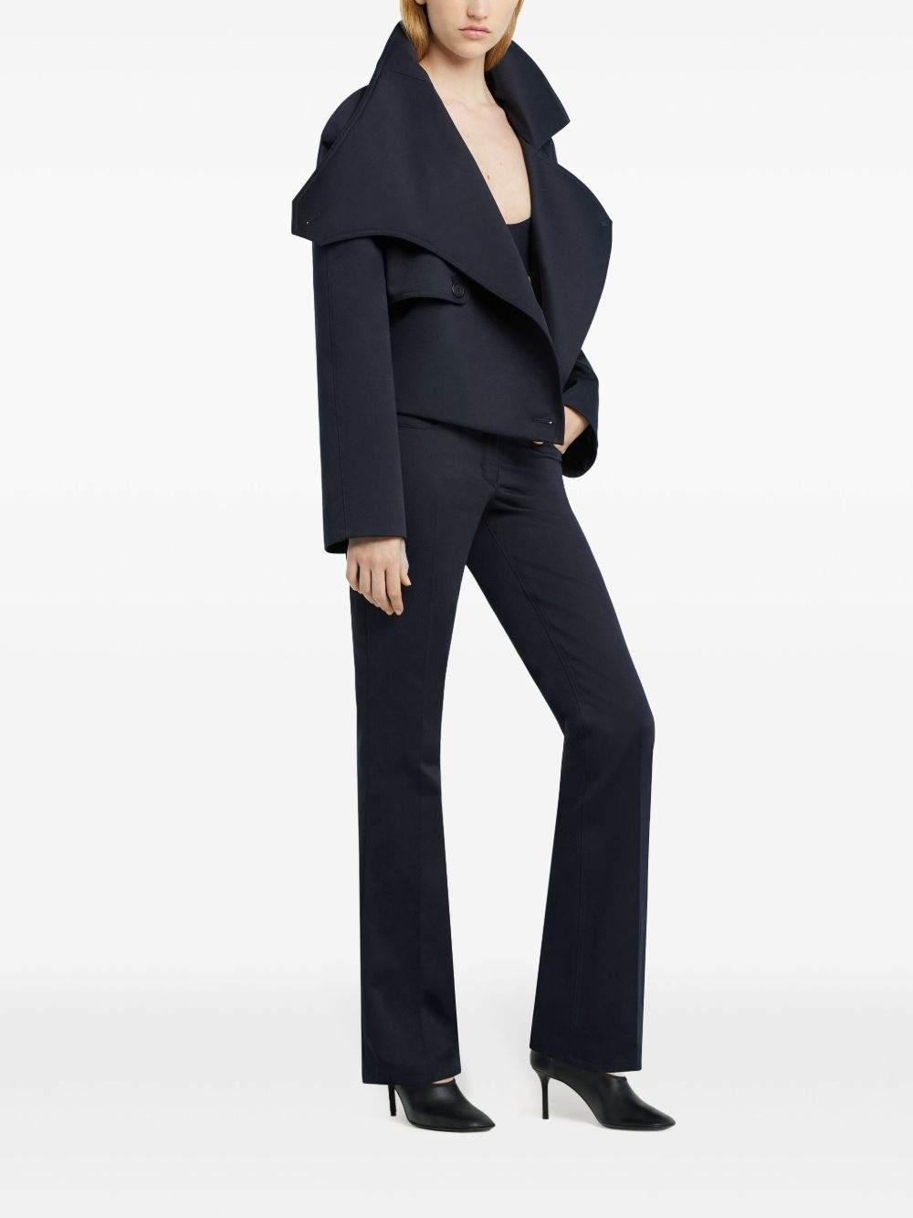belted flared pants - 3
