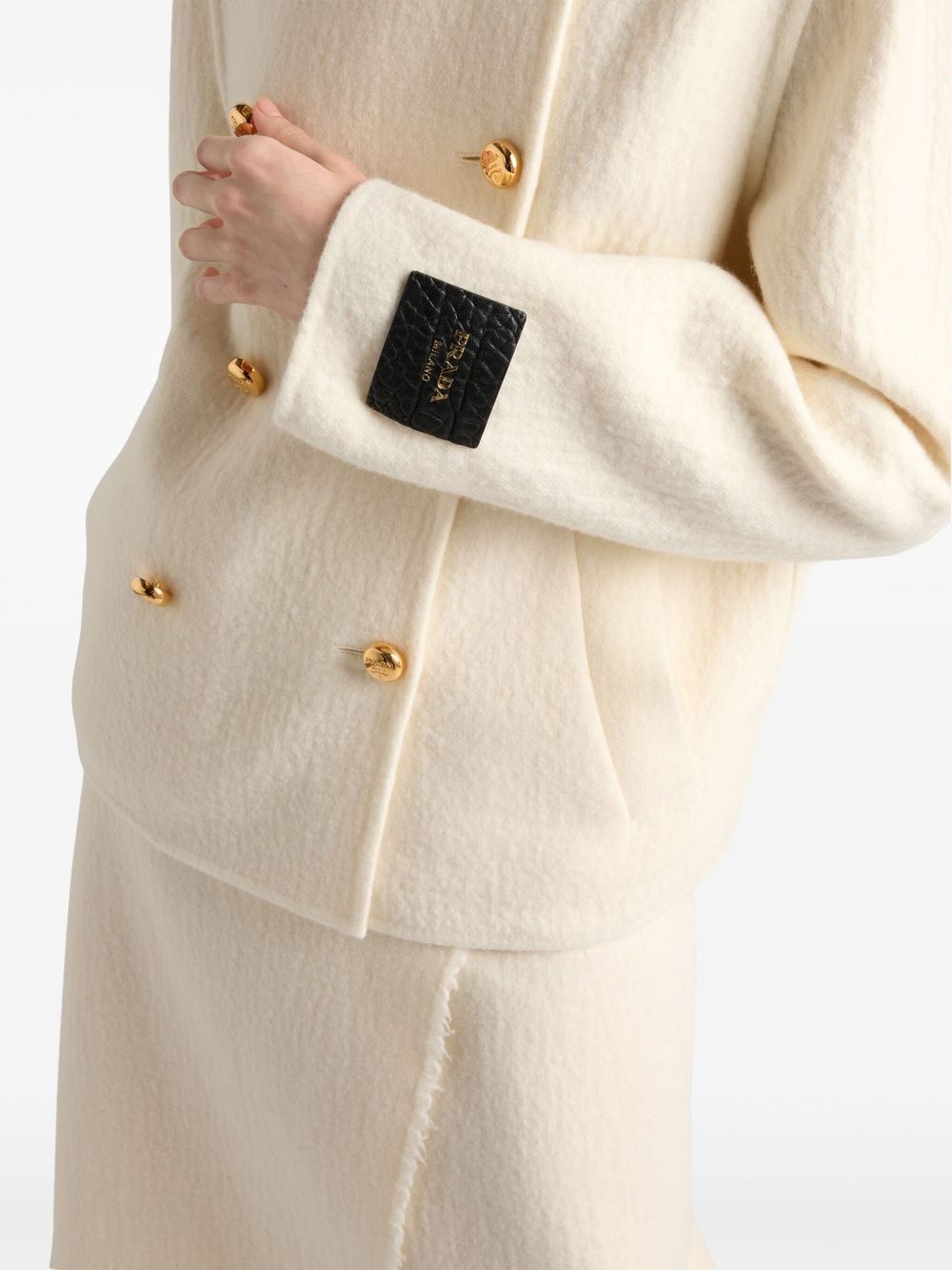 double-breasted twill jacket - 5
