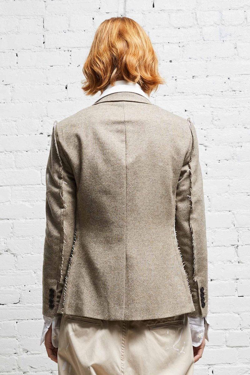 R13 FLAT SLEEVE BLAZER - OATMEAL outlook