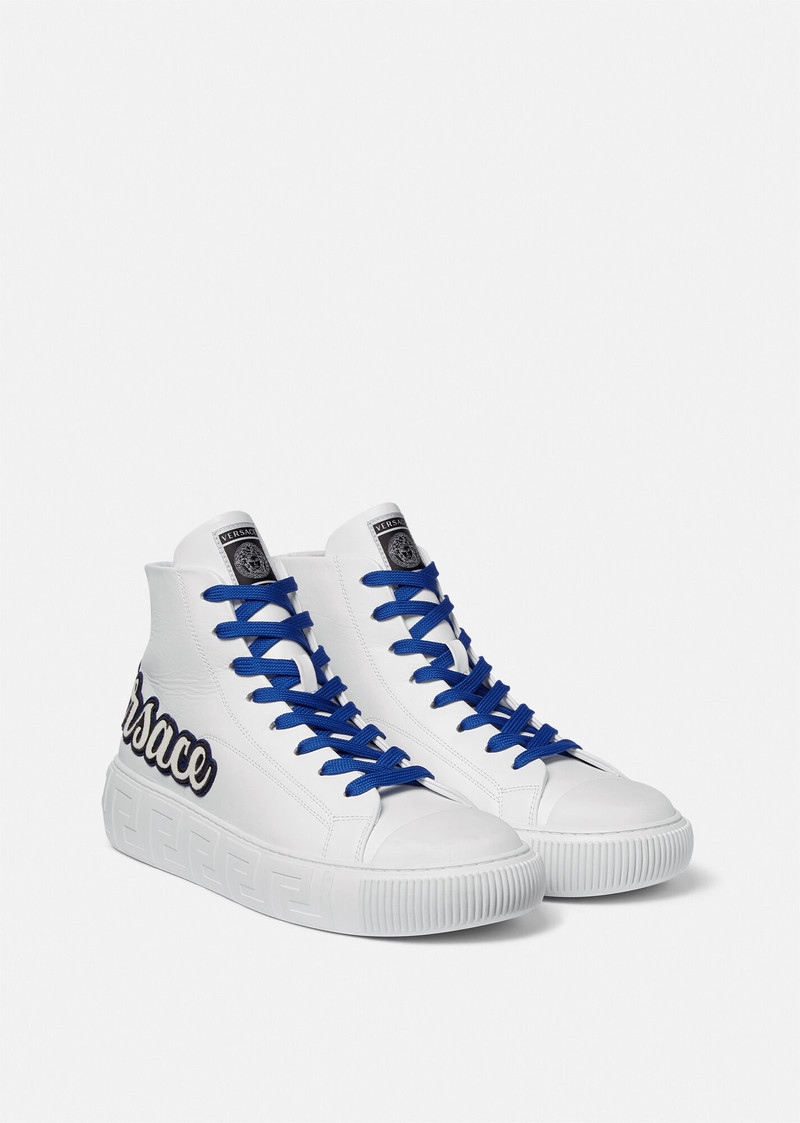 VERSACE La Greca Varsity High-Top Trainers outlook