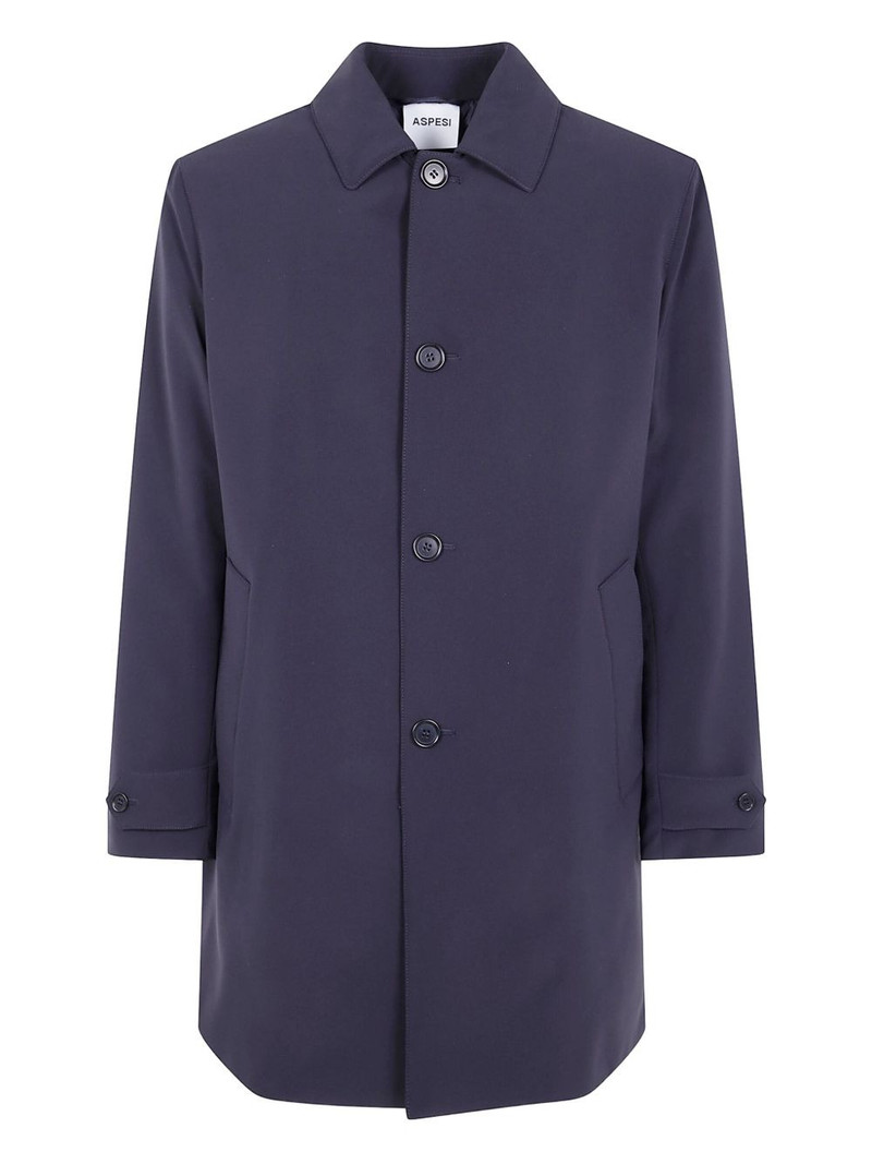 buttoned trench coat 1