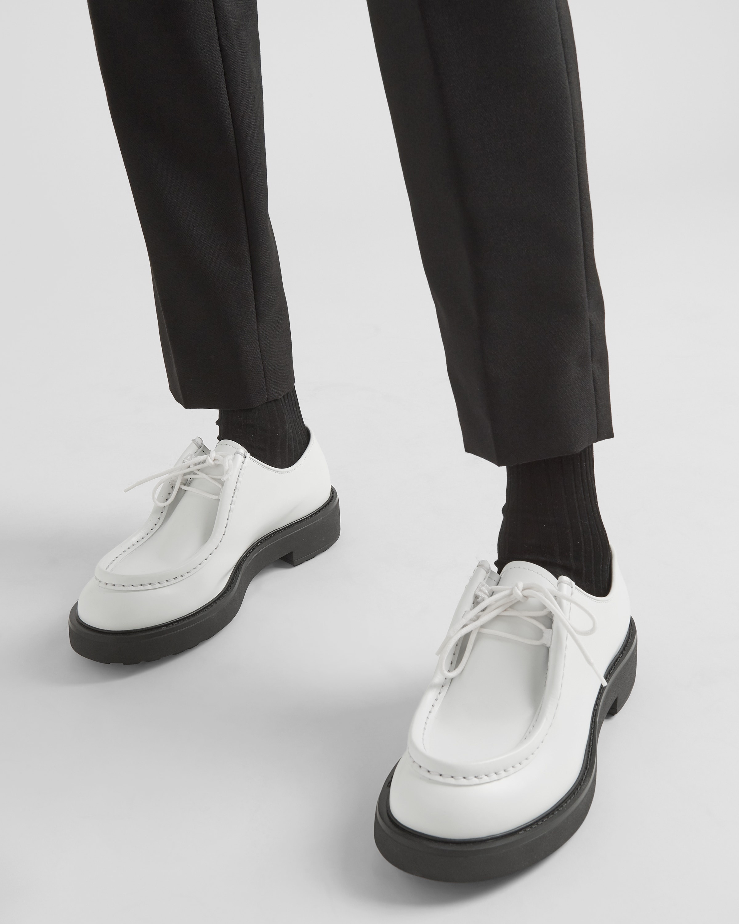 Diapason opaque brushed leather lace-up shoes - 3