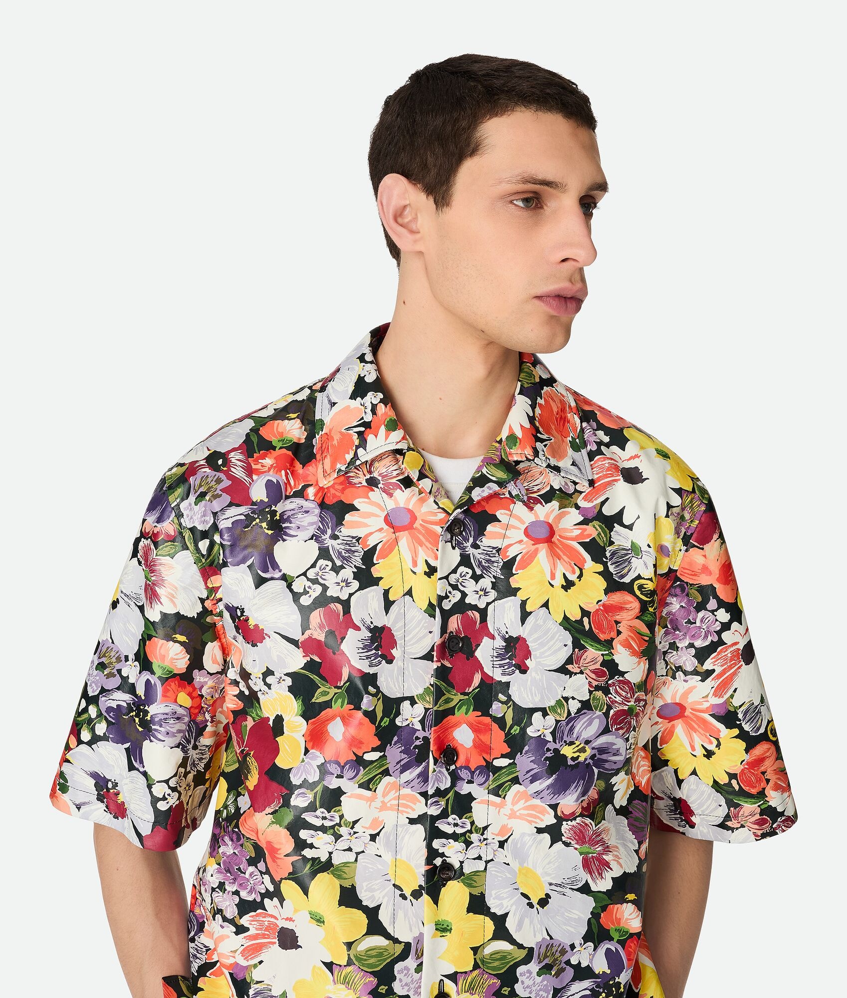 Printed Leather Shirt - 4