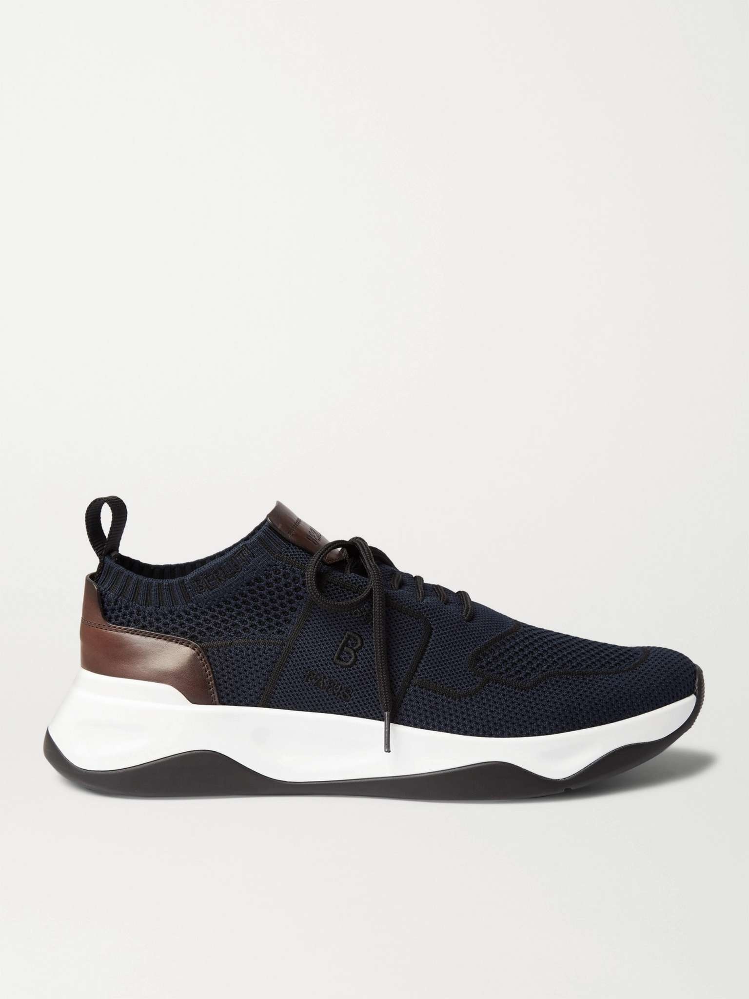 Shadow Leather-Trimmed Mesh Sneakers - 1