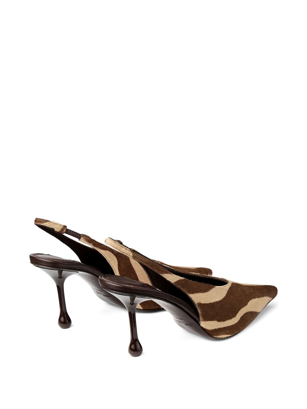 80mm Isa zebra-print slingback pumps - 5