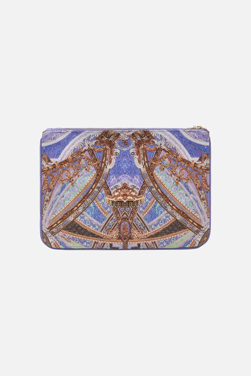 CAMILLA SMALL CANVAS CLUTCH GILDED PLEASURES outlook