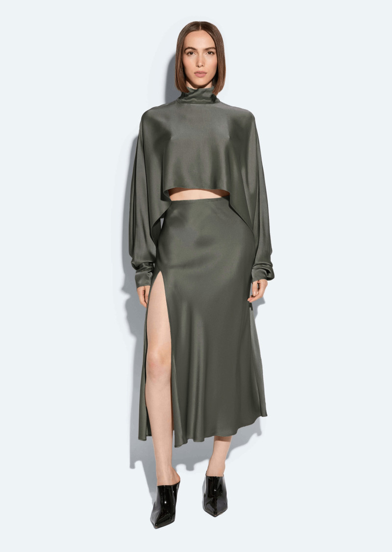 LAPOINTE Satin Bias Midi Skirt outlook