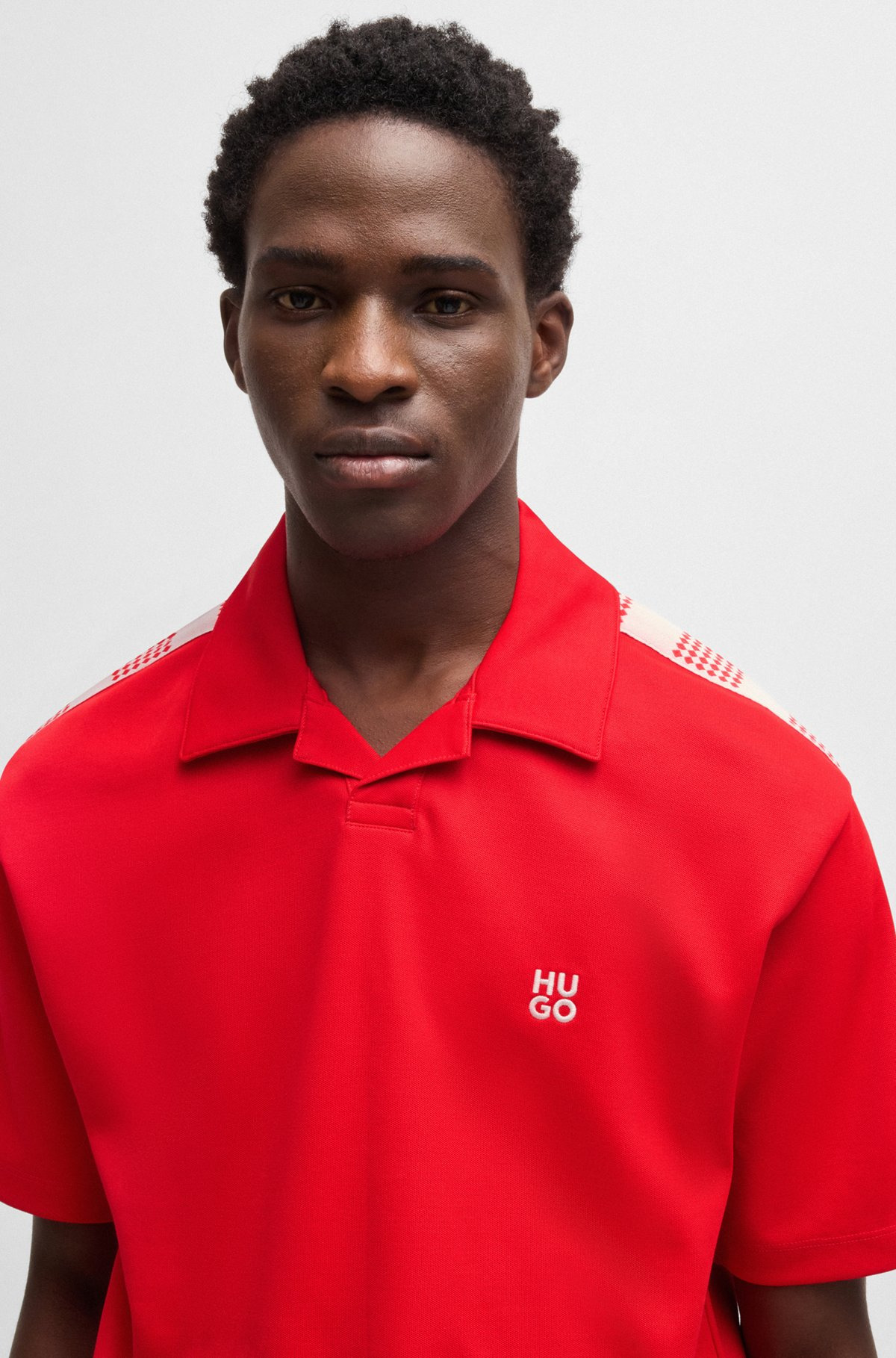 POLO SHIRT WITH CHECKED TAPE - 3