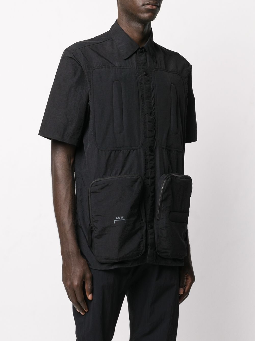 short sleeved snap fastened shirt - 3