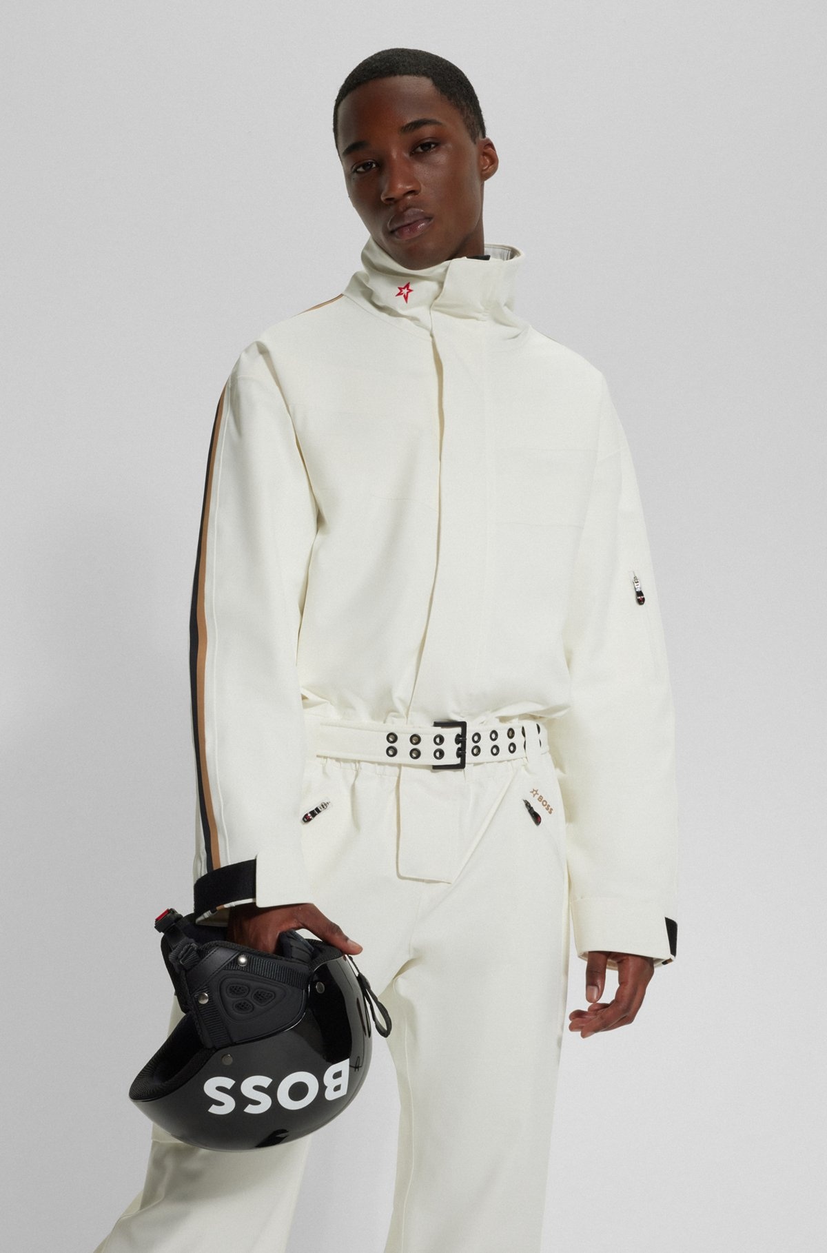 BOSS X PERFECT MOMENT BRANDED SKI SUIT WITH STRIPES - 2