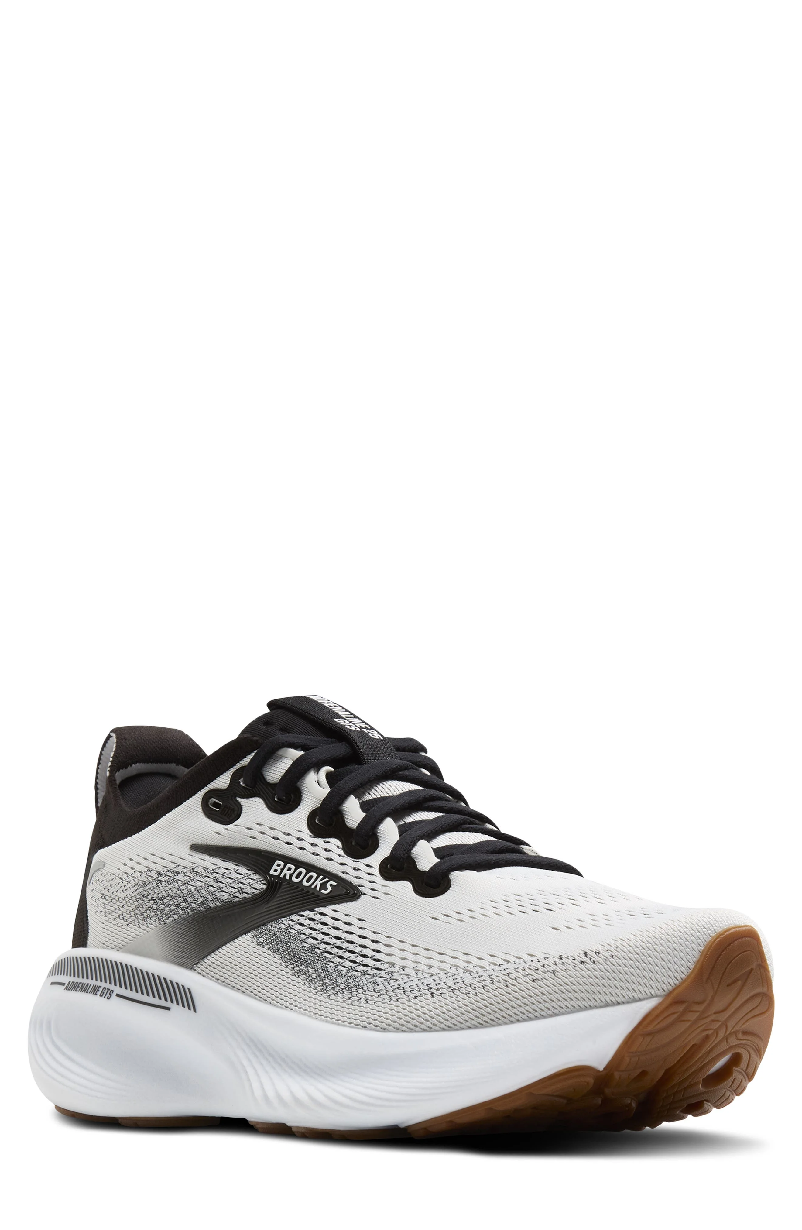 Brooks Adrenaline GTS 25 Running Shoe in White/Black/White at Nordstrom - 1