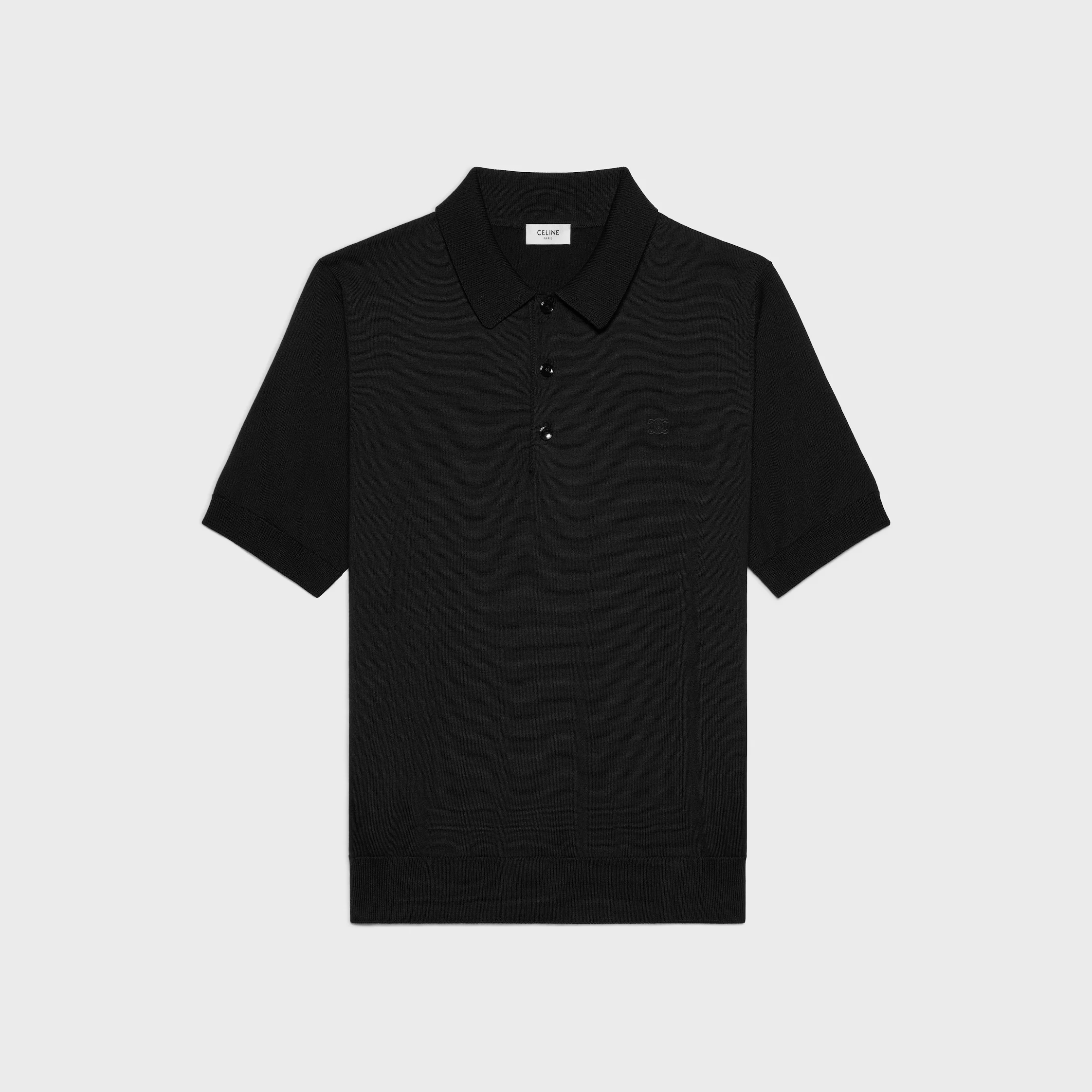 POLO SWEATER IN FINE SILK AND COTTON - 1