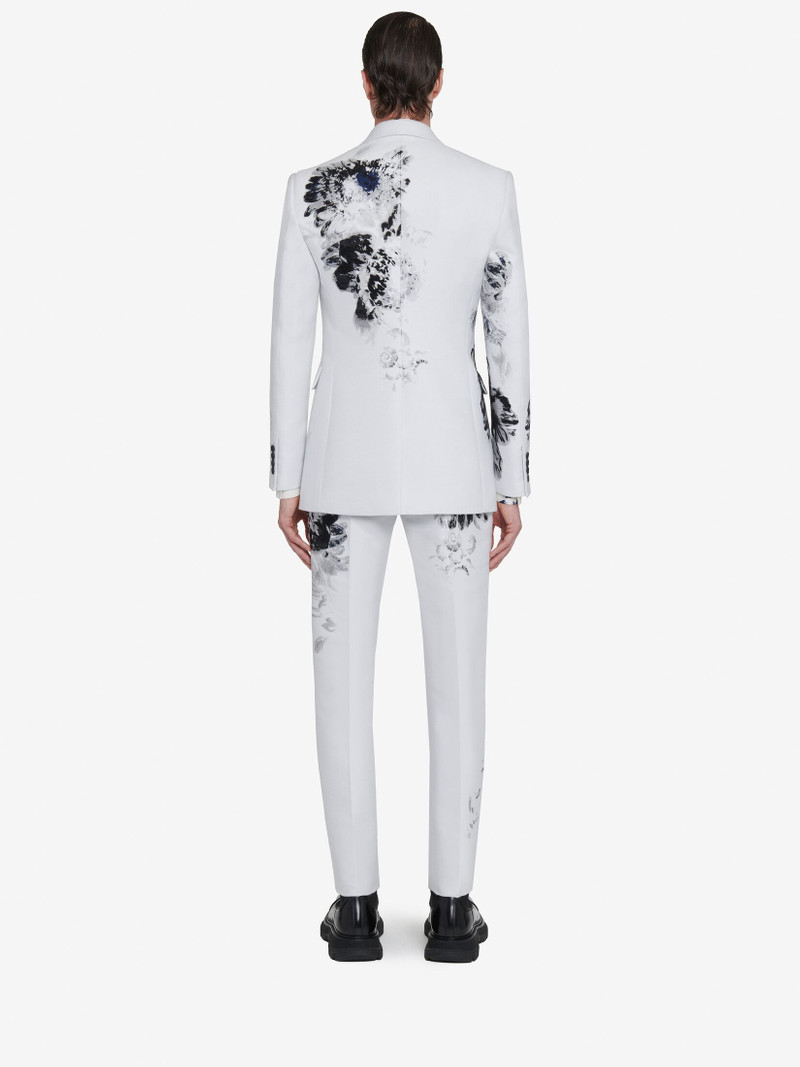 Men's Tailored Cigarette Trousers in Black/white 4