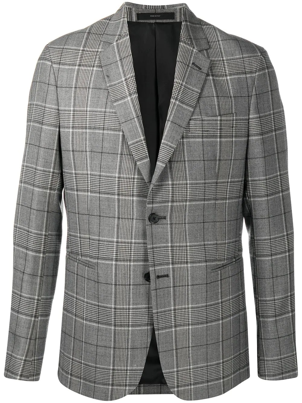 tartan check blazer - 1