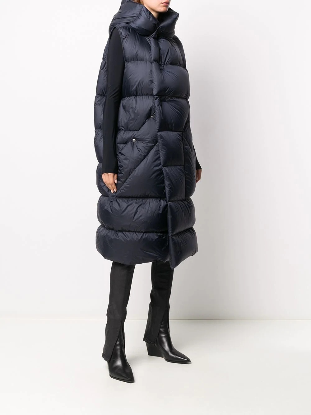 sleeveless padded coat - 3