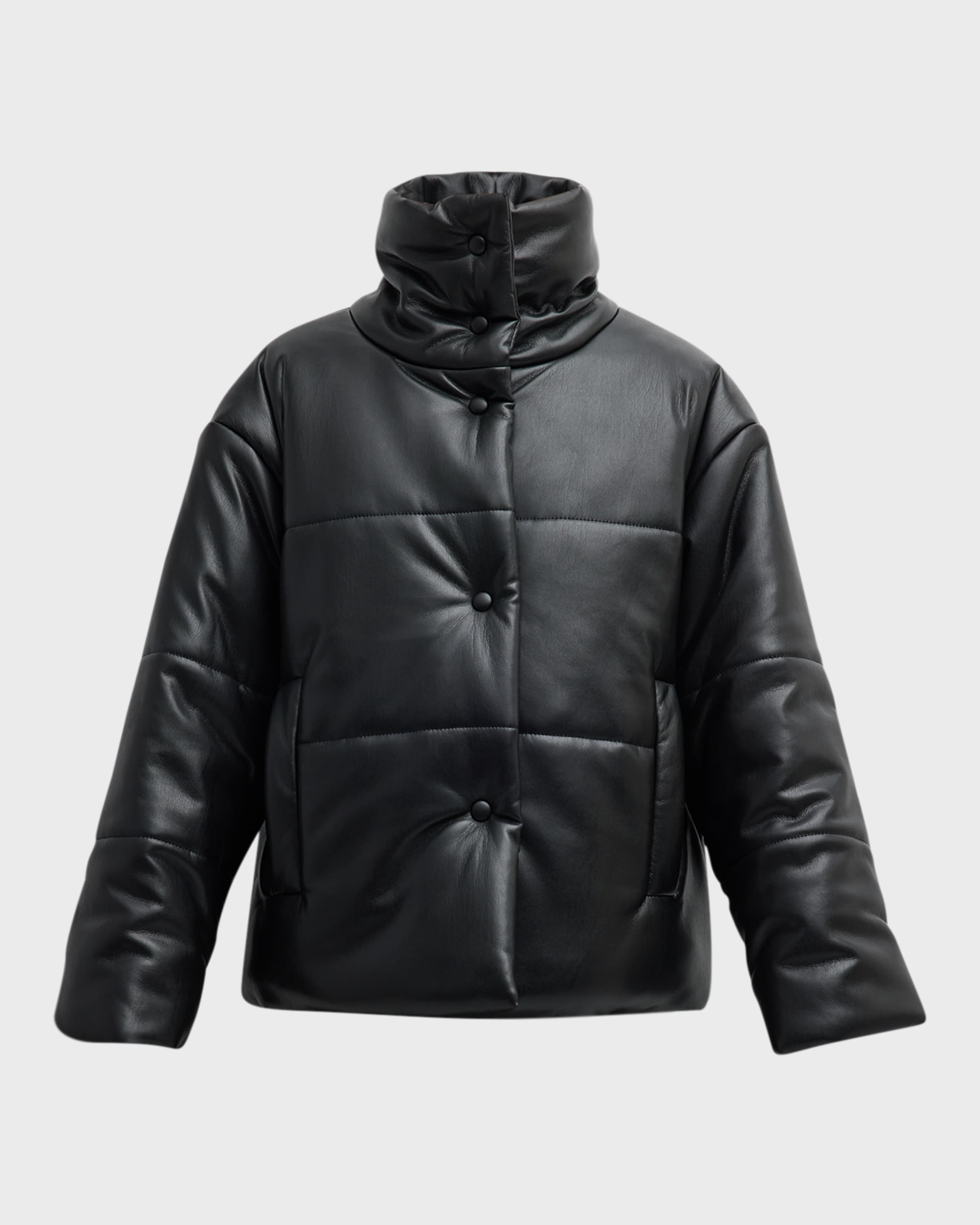 Nanushka Hide Faux Leather Puffer Jacket | neimanmarcus