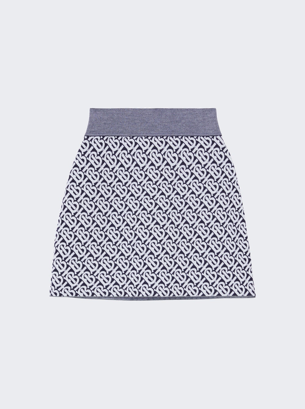 Nula Monogram Skirt Dark Charcoal Blue - 1