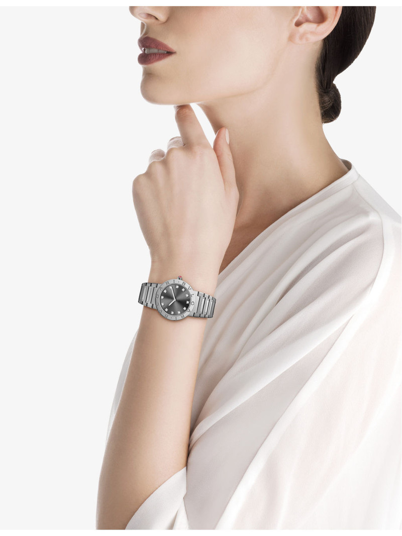 BVLGARI BVLGARI BVLGARI stainless steel and diamond watch outlook