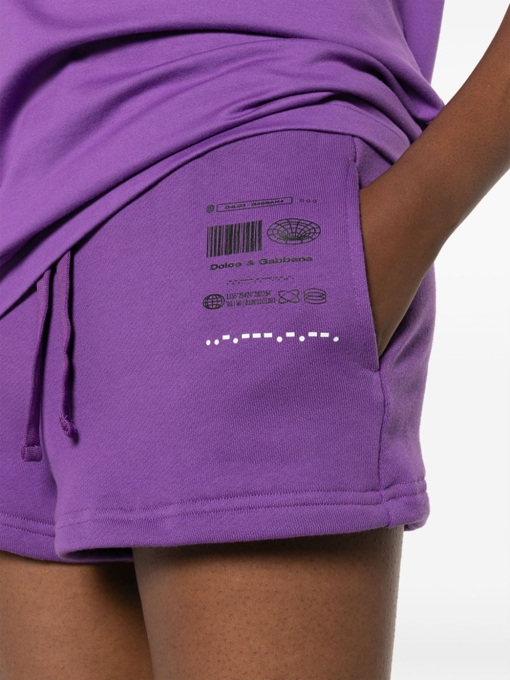 DG VIBE cotton track shorts - 5