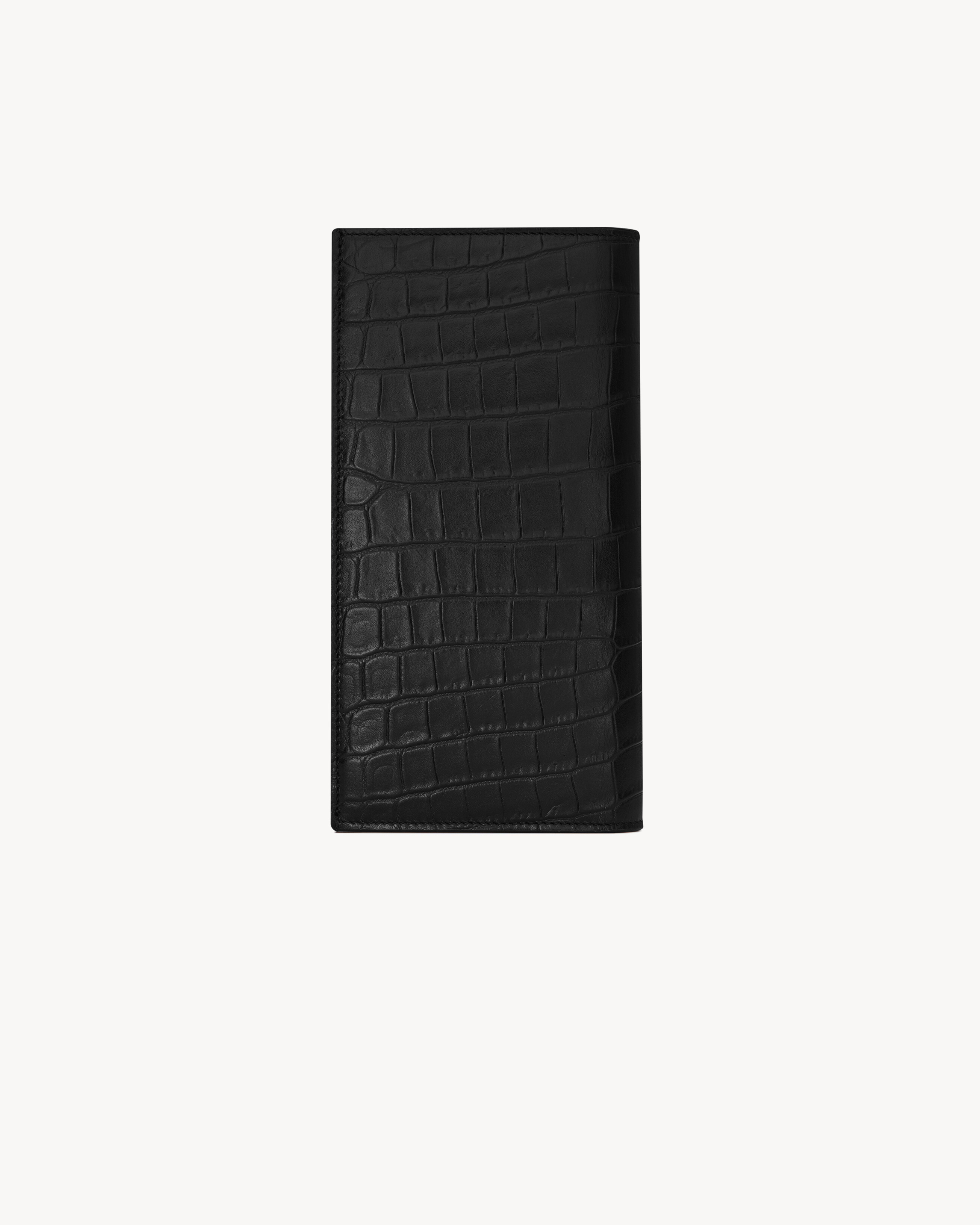 TINY CASSANDRE CONTINENTAL WALLET IN CROCODILE-EMBOSSED MATTE LEATHER - 2