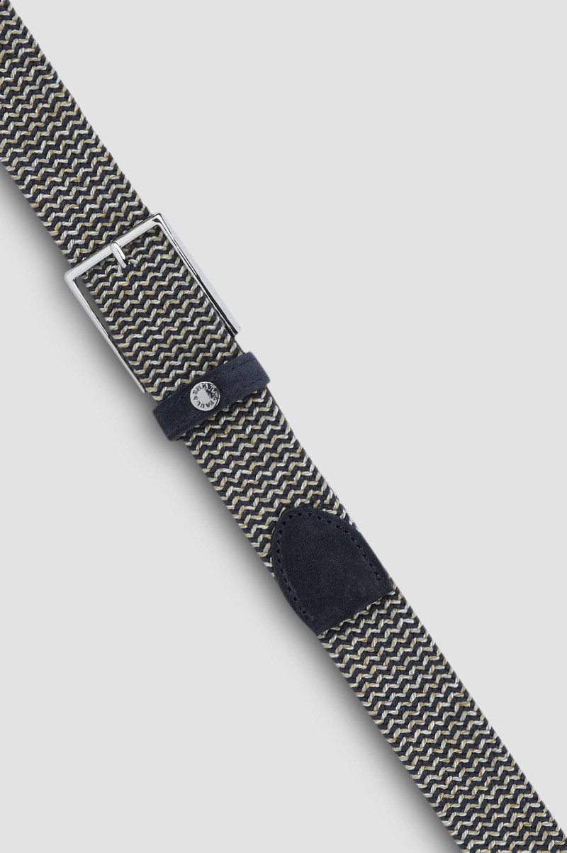 Paul & Shark ELASTIC BELT WITH MICRO-WEAVE AND LEATHER TRIMS outlook