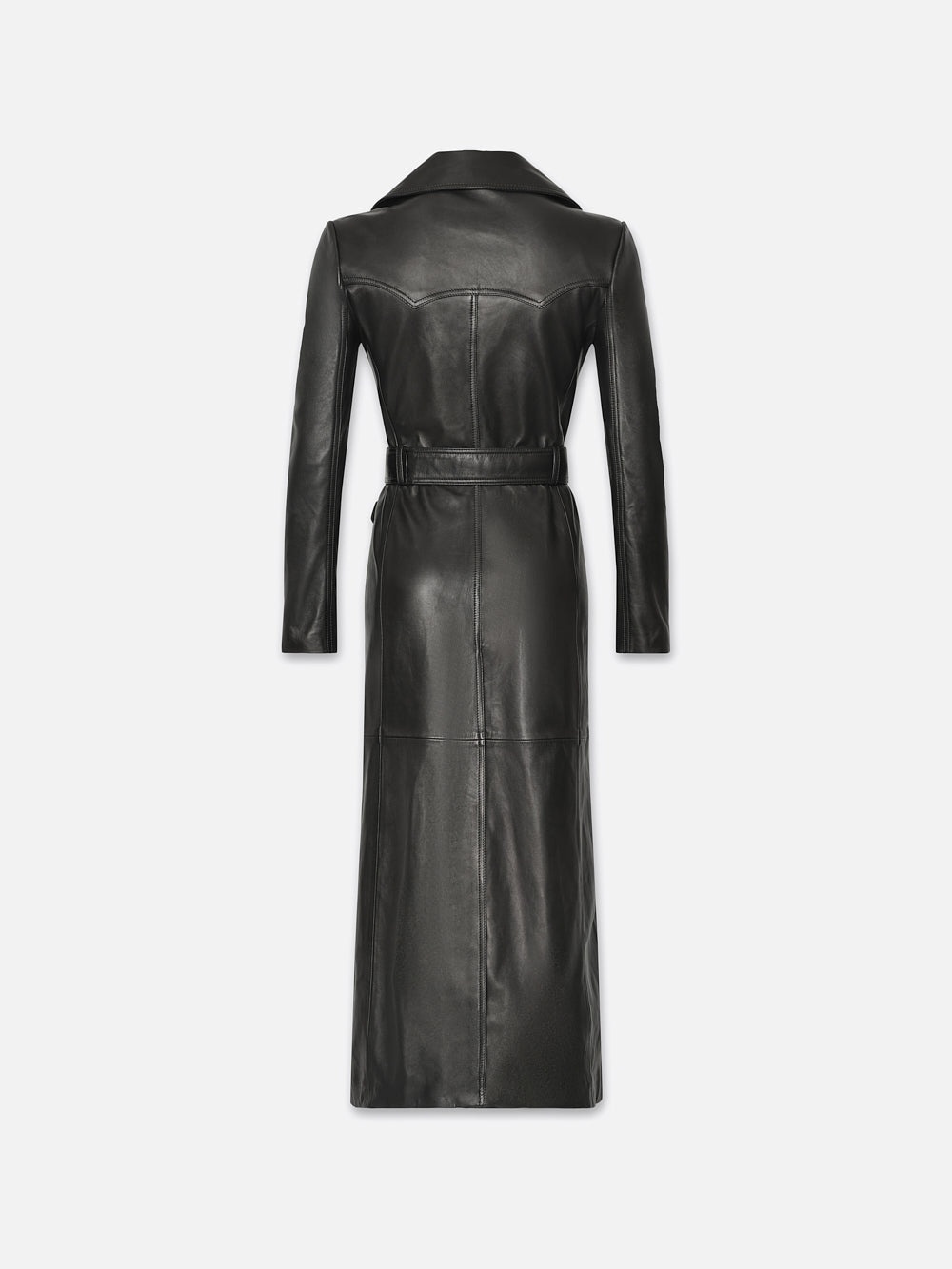 Leather Trench in Black - 3