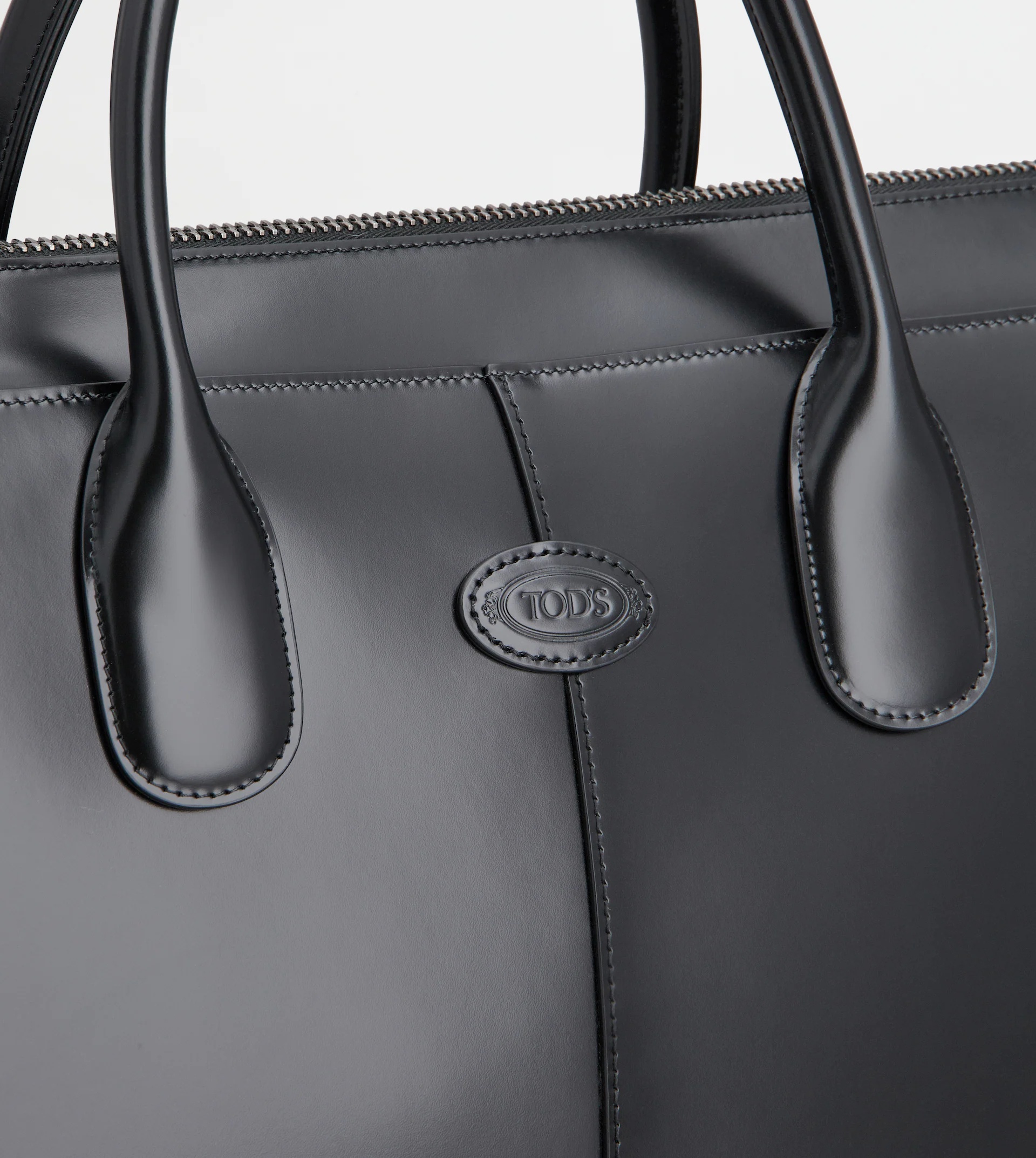 TOD'S DI BAG BRIEFCASE IN LEATHER MEDIUM - BLACK - 6