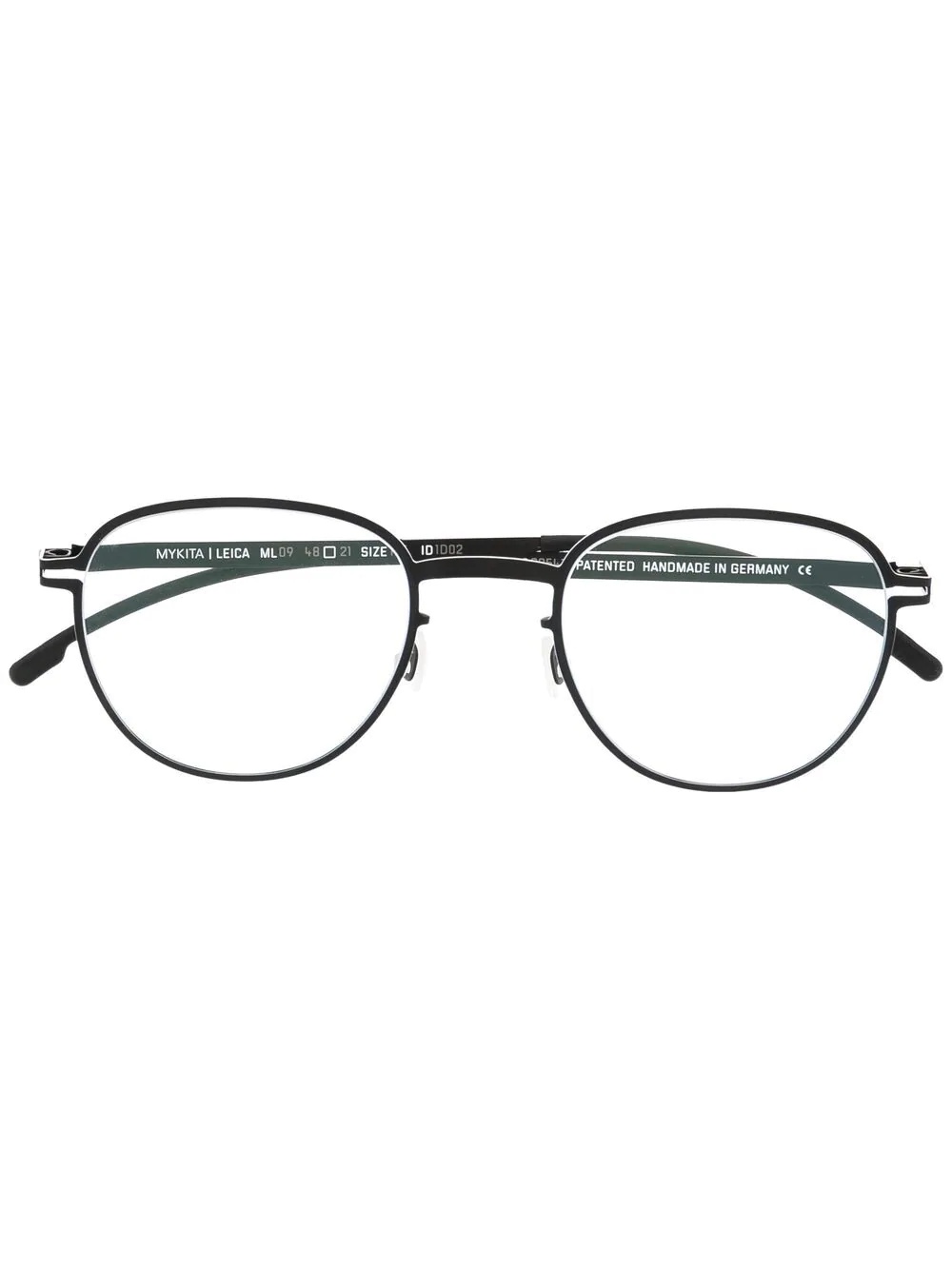 matte-effect round-frame glasses - 1