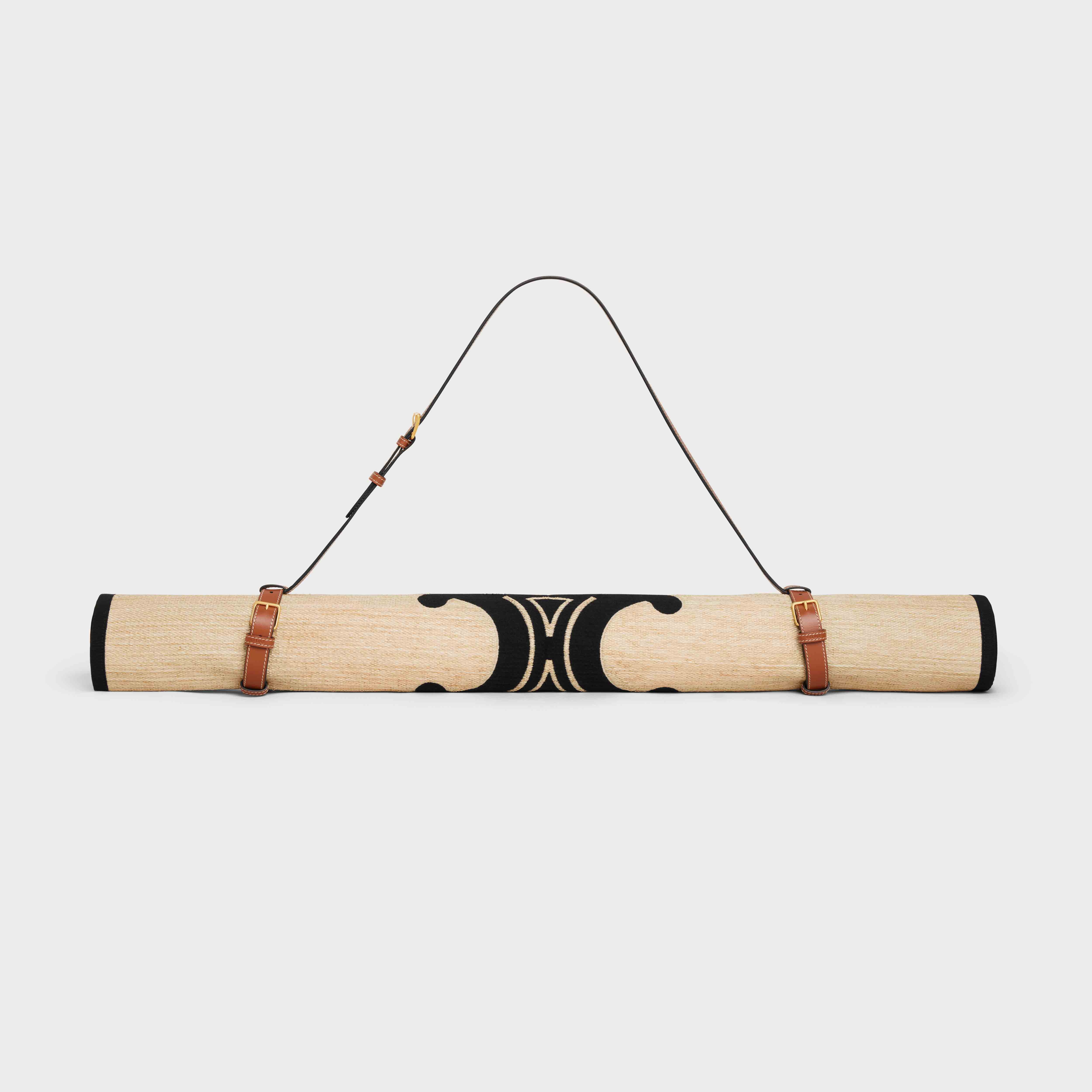 Beach mat and beach mat holder in calfskin - 2