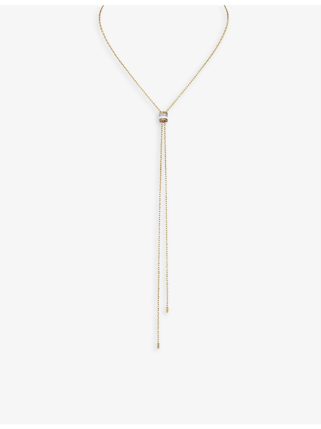 Quatre White Edition 18ct yellow-gold, white-gold, rose gold, white ceramic and 18ct diamond necklac - 1