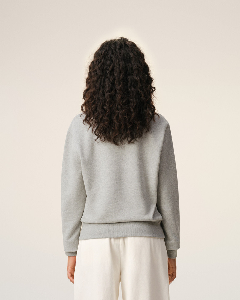 GREY COTTON KNITTED AMI DE COEUR SWEATSHIRT 5