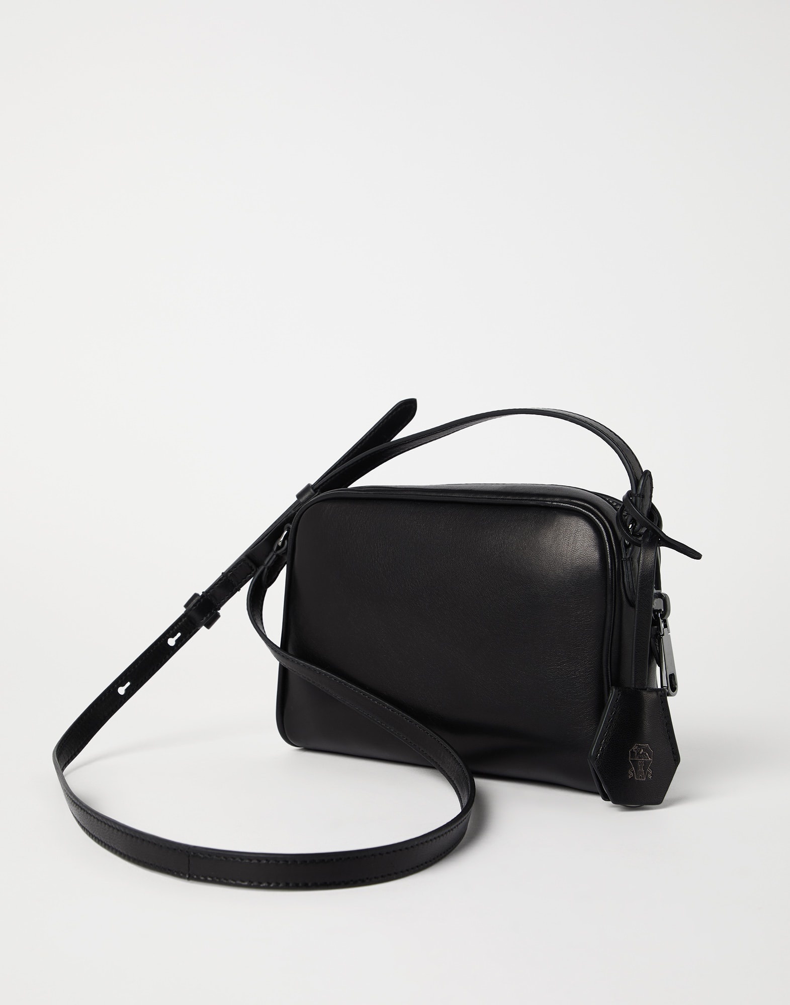 Wet-effect nappa leather Boston clutch bag - 2