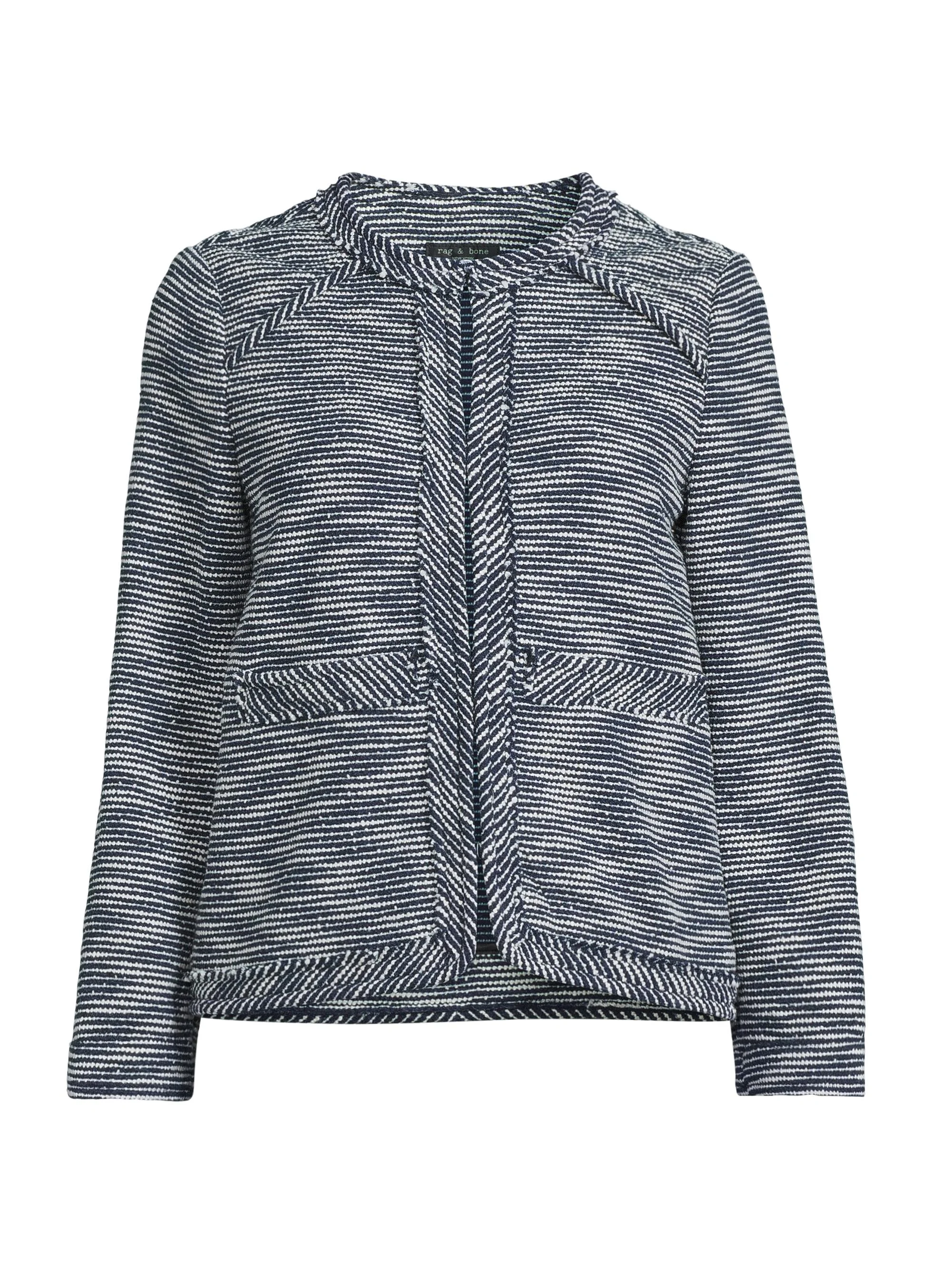 Women's Clarice Striped Woven Jacket - Navy Multi - 1