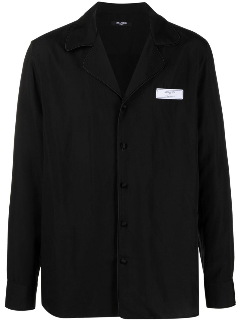 logo-patch long sleeve shirt 1