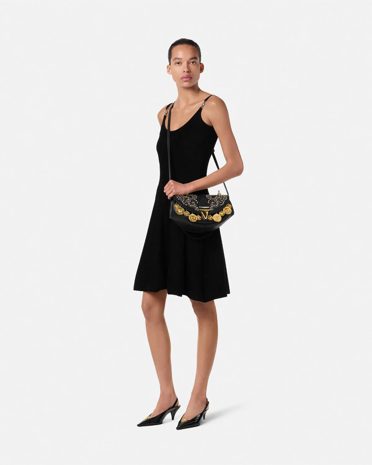Studded Coin Virtus Shoulder Bag - 5