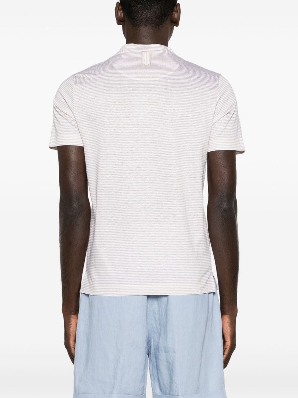 striped crew-neck T-shirt - 4