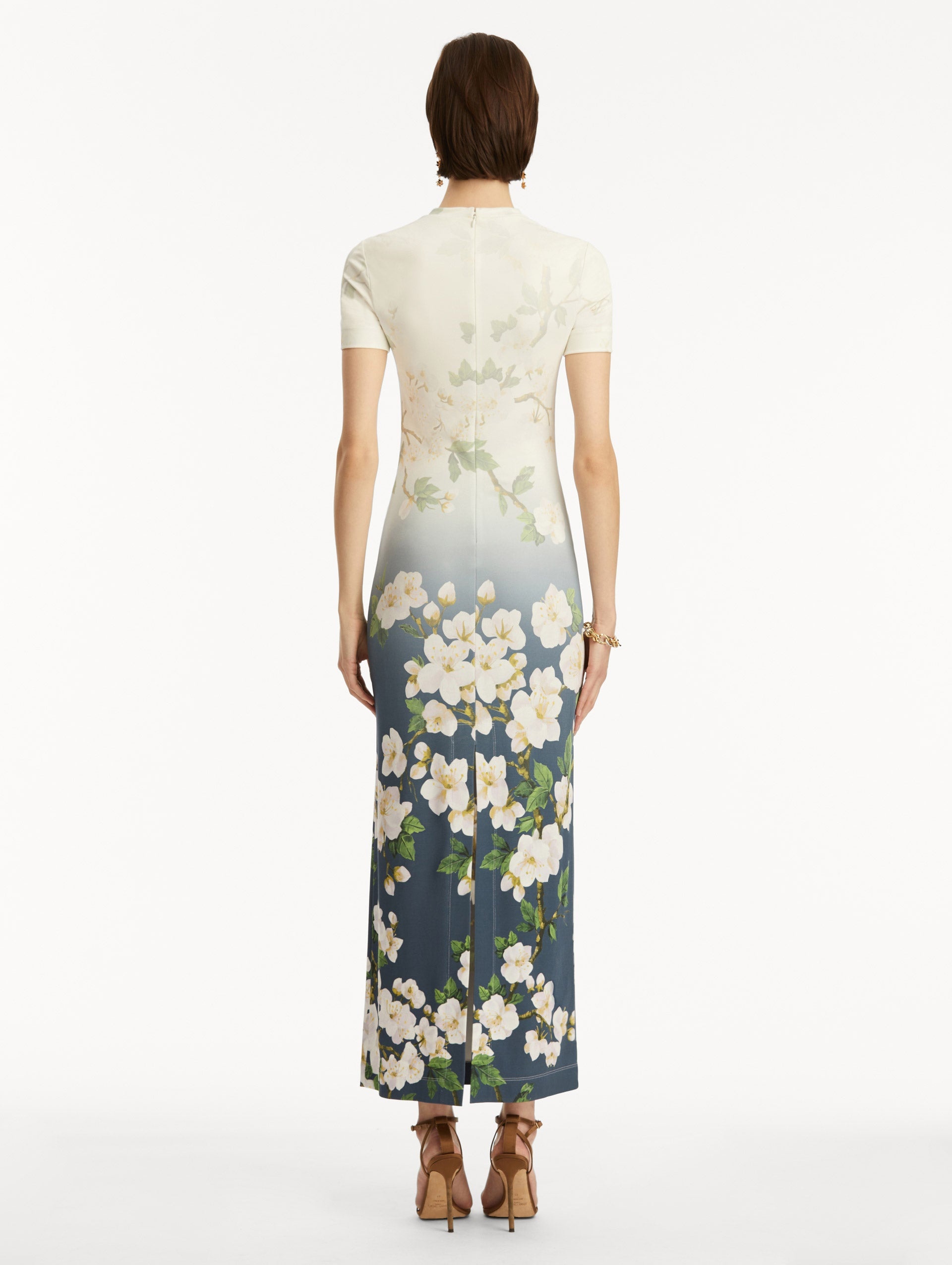 OMBRÉ CHERRY BLOSSOM JERSEY DRESS - 3