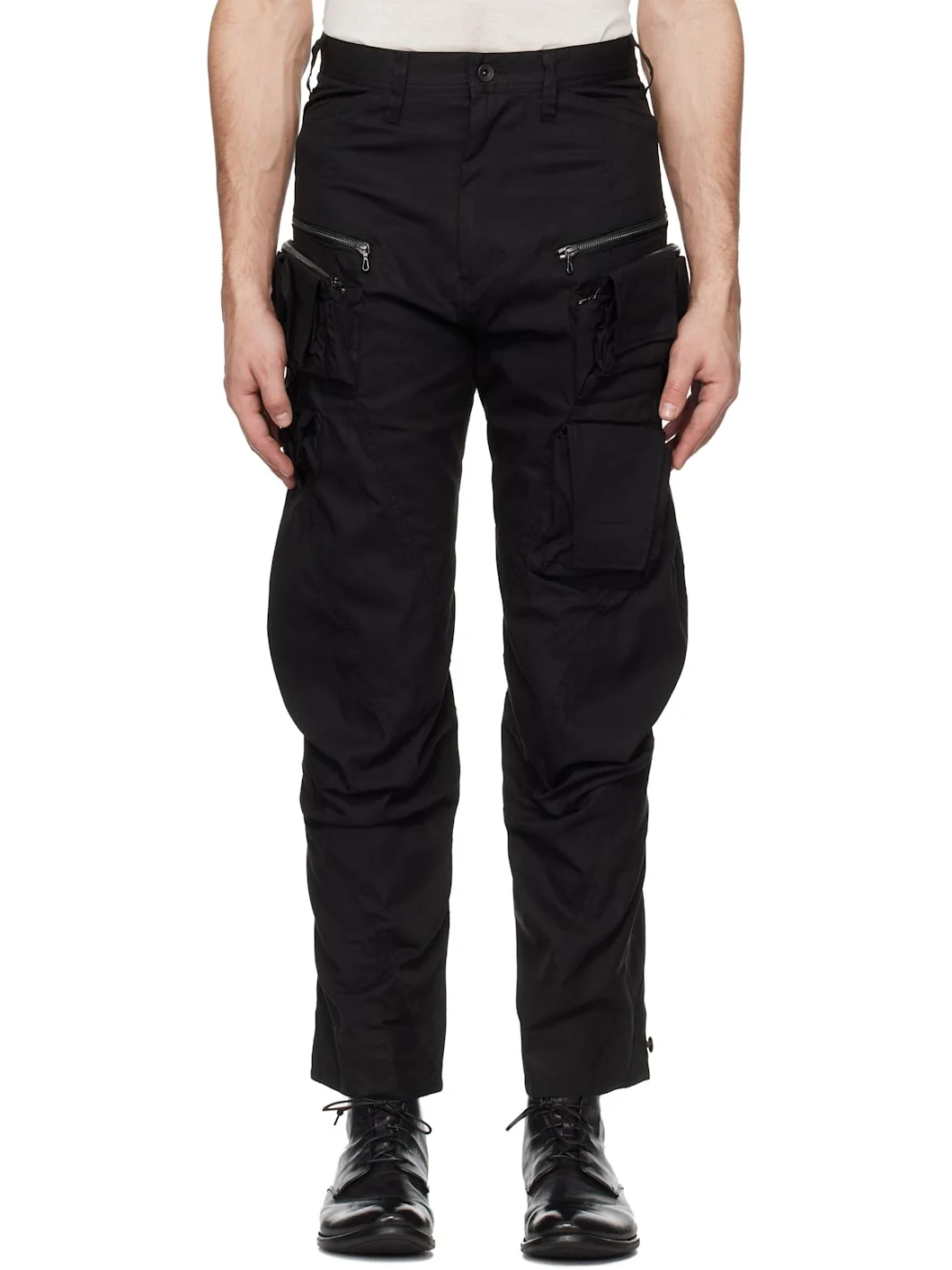 Black Tactical Cargo Pants - 1