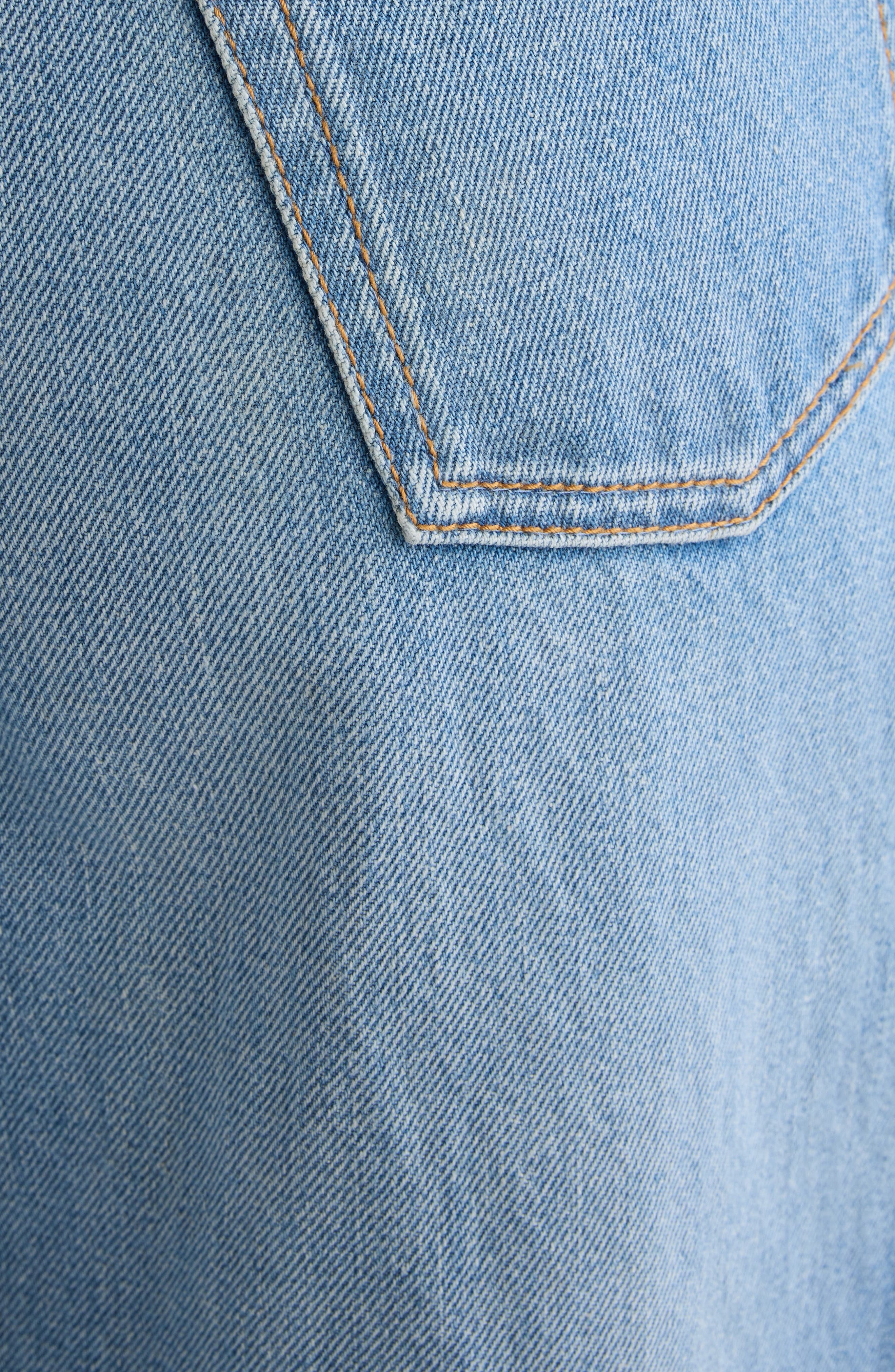 Chloé High Waist Wide Leg Jeans in Iced Blue at Nordstrom - 7