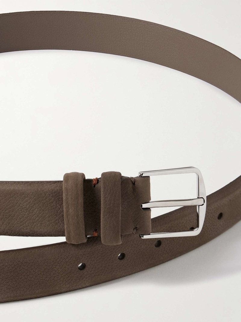 Loro Piana 3cm Nubuck Belt outlook
