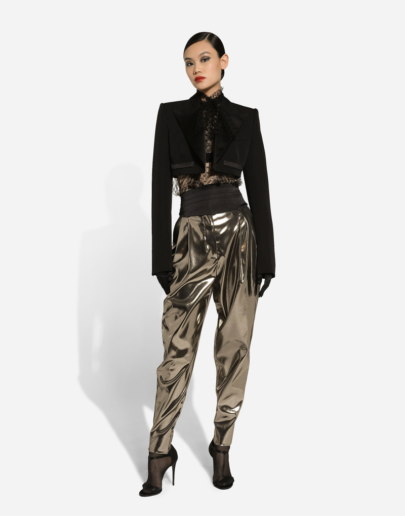 Foiled stretch satin pants 4